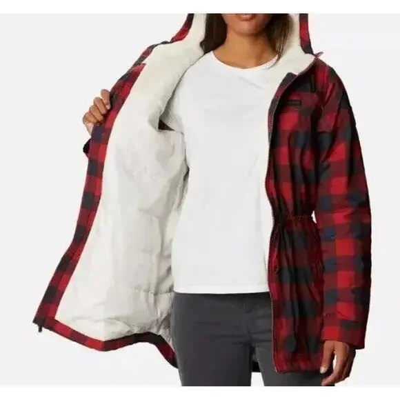 Columbia Women's Chatfield Hill Plaid Fleece-Lined Utility Jacket, Size - Small - Picture 3 of 6